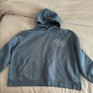 Pull&Bear Blue Pullover Sweater with Hood